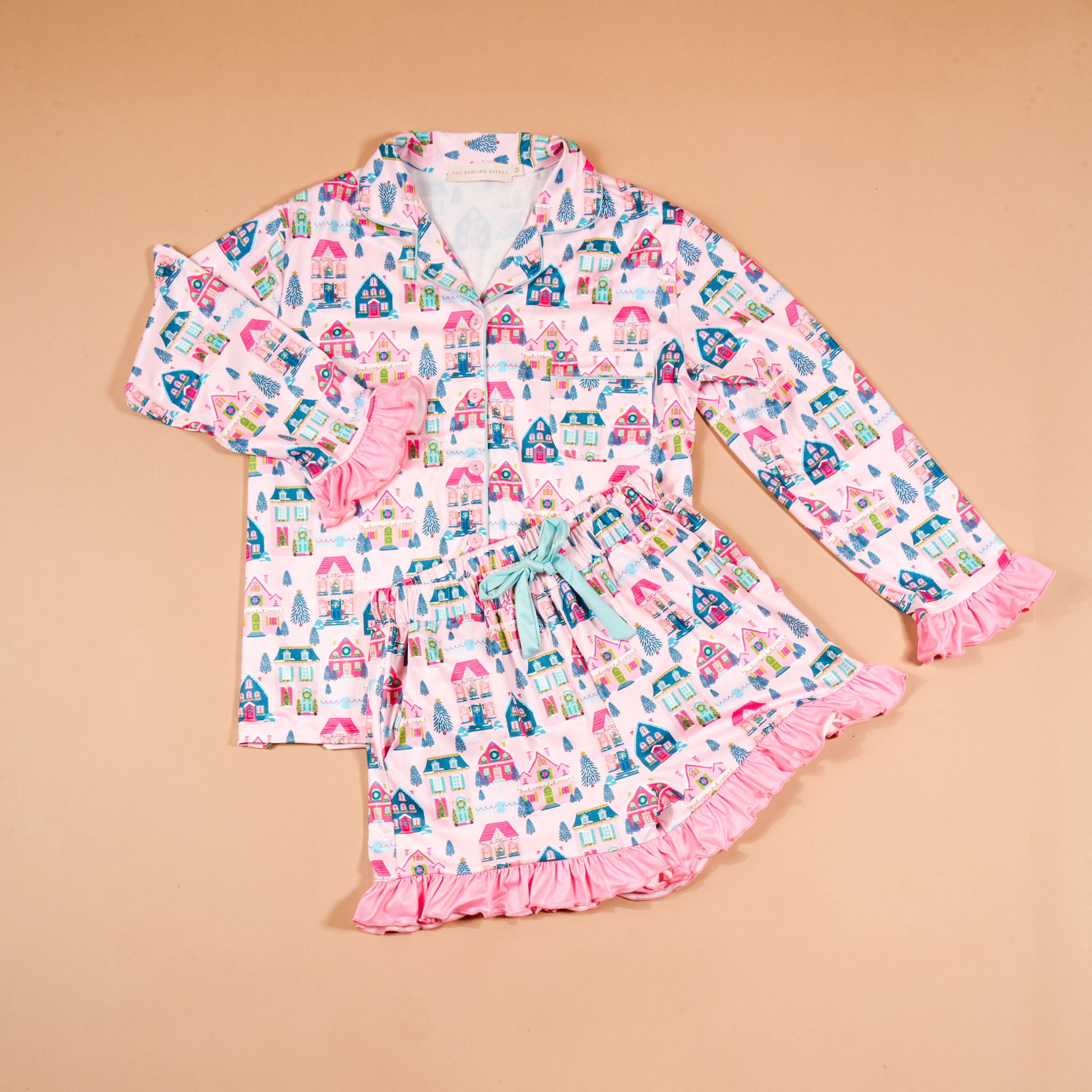 Picture of Sweet Dreams Pajama Shorts Set-L-Sugarplum Lane