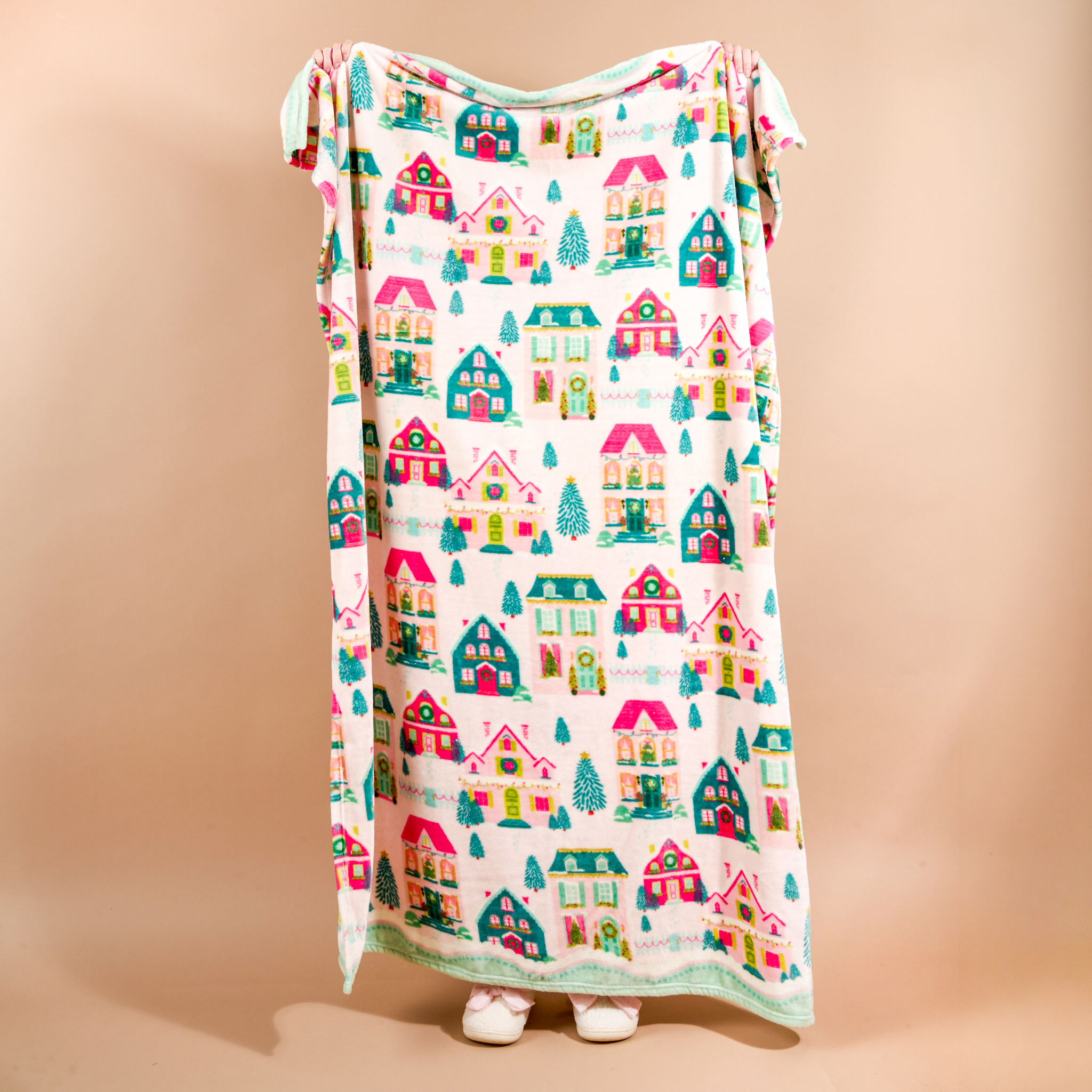 Picture of Snuggle Up Plush Blanket-Sugarplum Lane