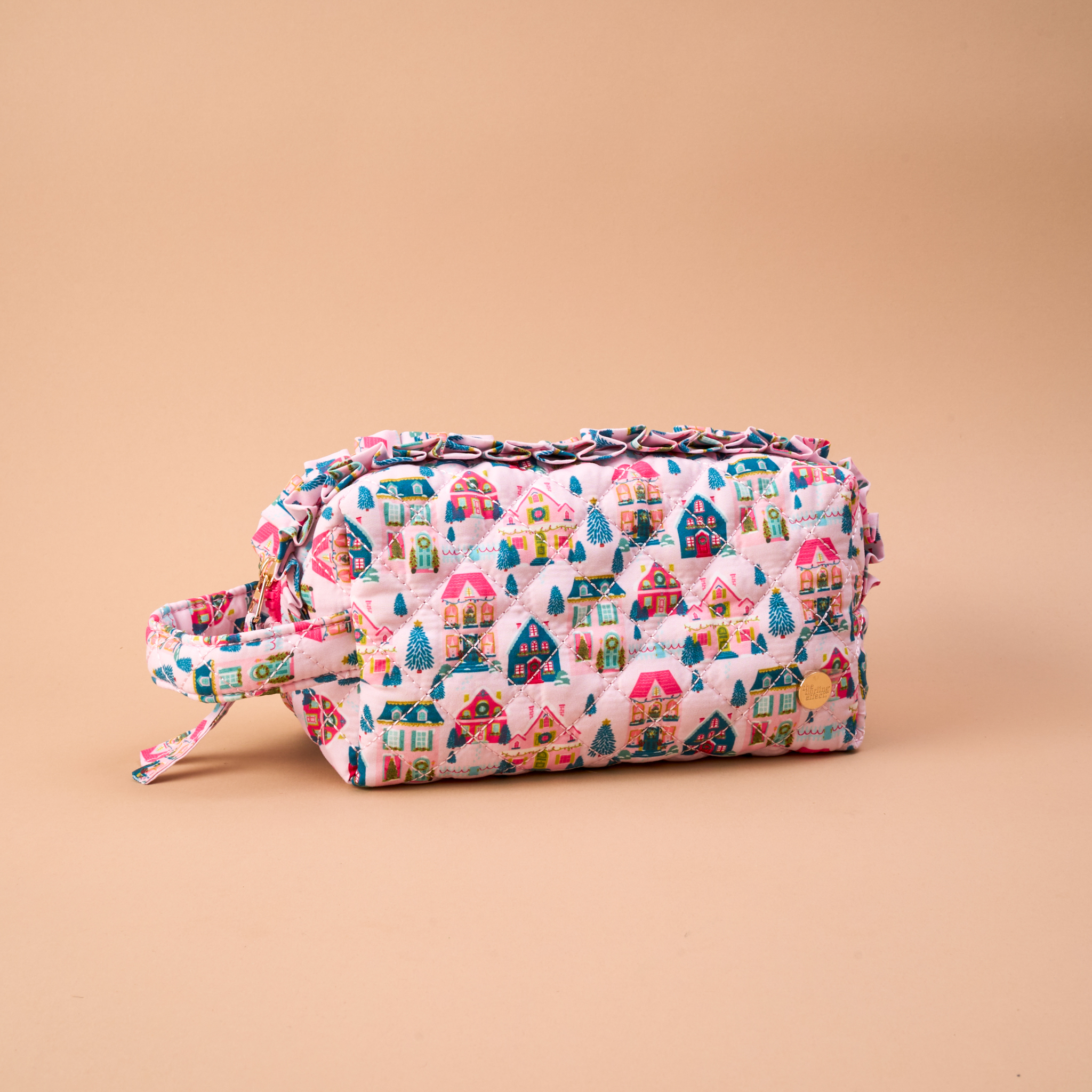 Picture of Essentials Quilted Cosmetic Pouch-Sugarplum Lane