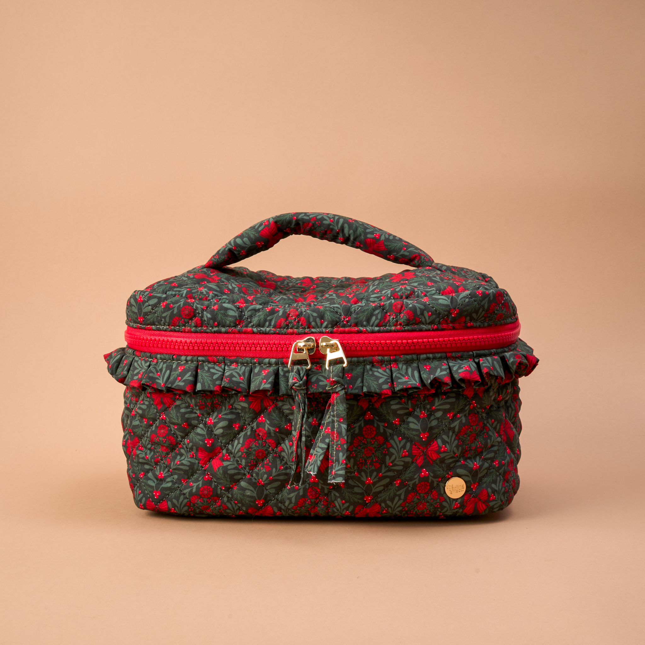 Picture of Glam & Go Quilted Cosmetic Bag-A Merry Moment