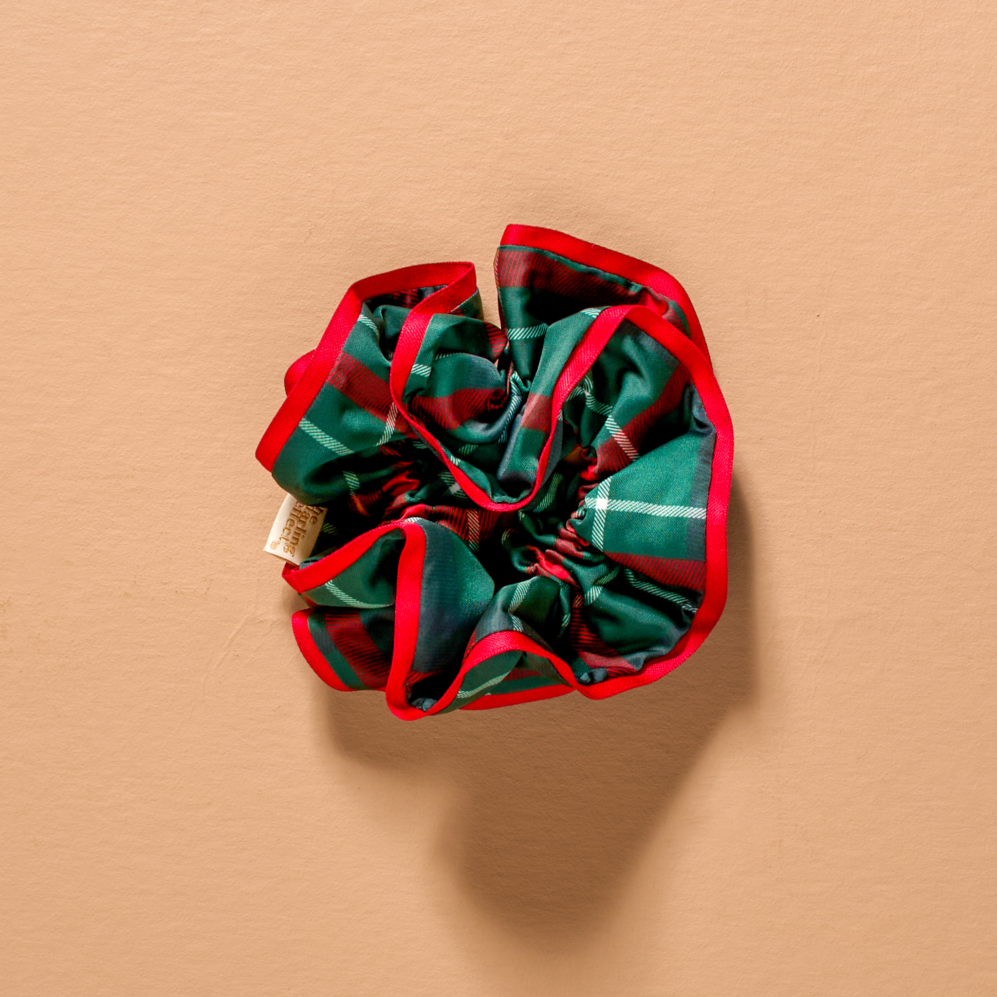 Picture of Ruffle Up Scrunchie-Evergreen Plaid