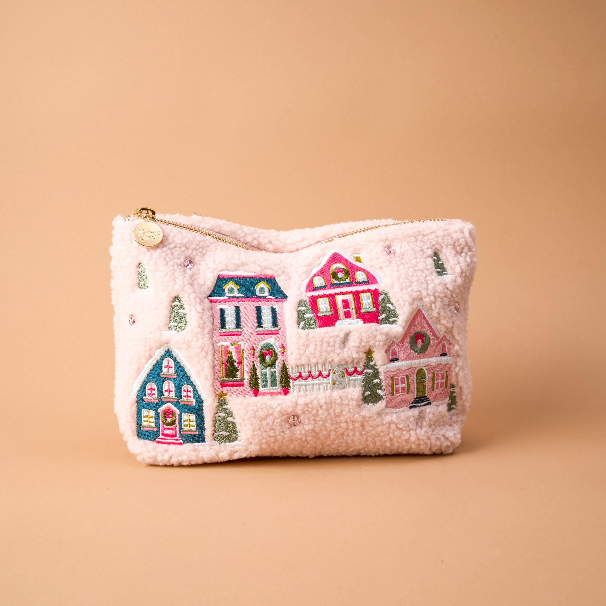 Picture of Teddy Pouch-Pink Pine Village