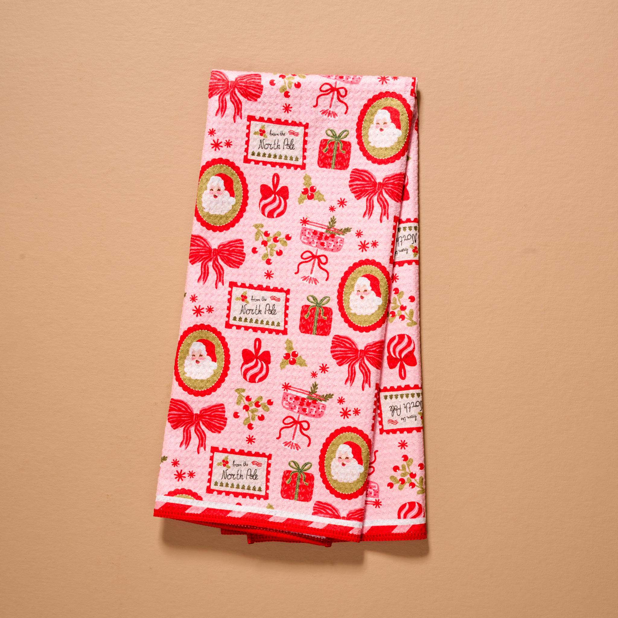 Picture of Waffle Tea Towel-Mistletoe Magic