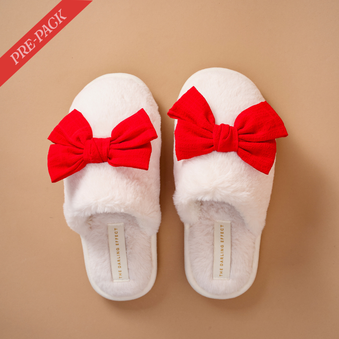 Picture of On Cloud Nine Slippers Pre-Pack-Betty Bow Red