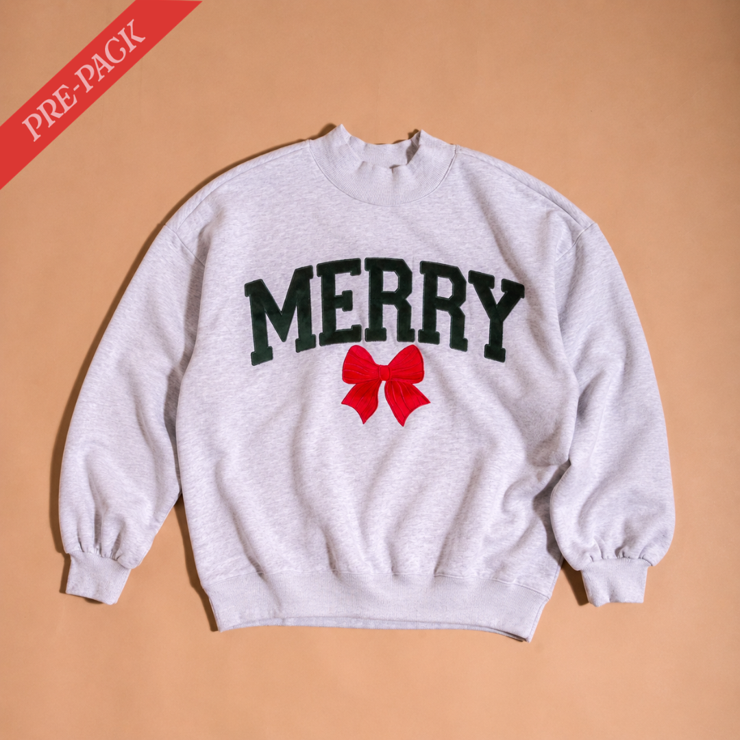 Picture of Mockneck Sweatshirt Pre-Pack-Merry Bow