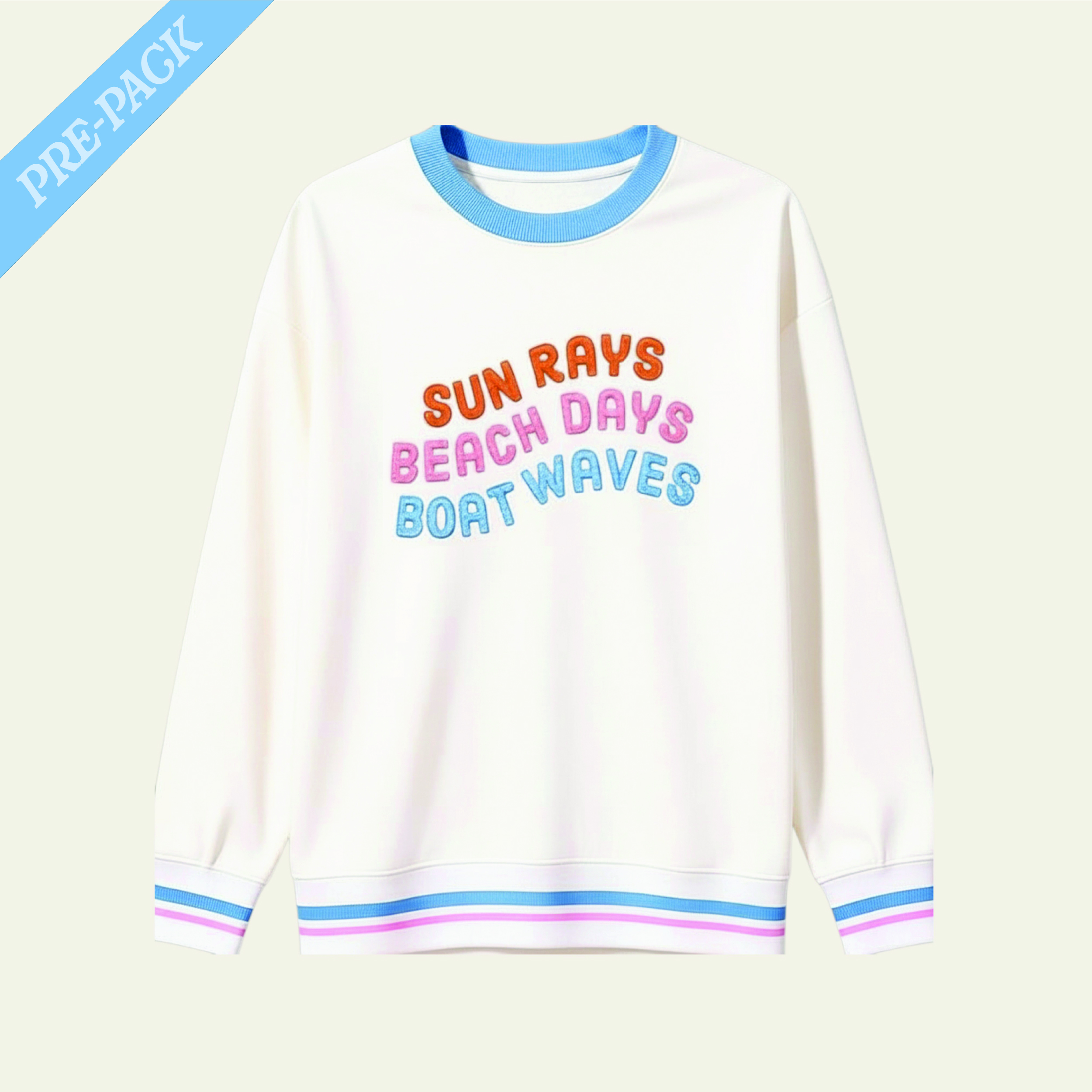 Picture of Oversized Crew Pre-Pack-Sun Rays, Beach Days, Boat