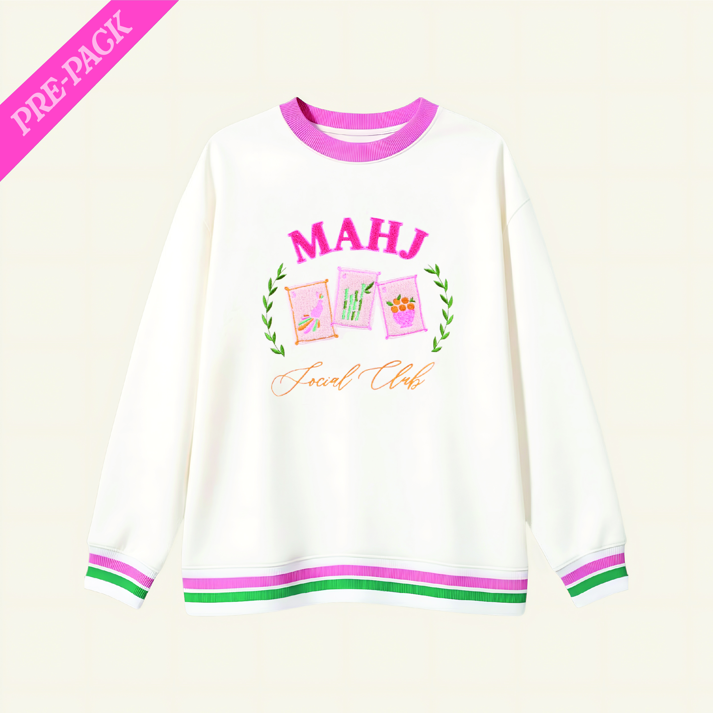 Picture of Oversized Crew Pre-Pack-Mahjong Social Club