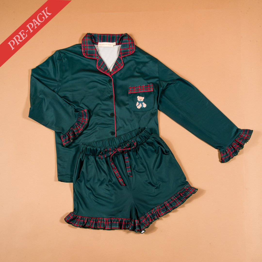 Picture of Sweet Dreams Pajama Shorts Set Pre-Pack-Evergreen 