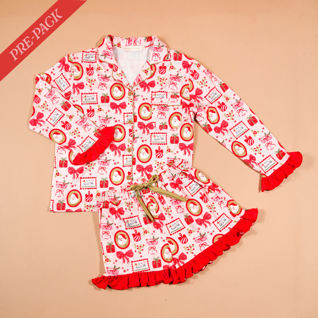 Picture of Sweet Dreams Pajama Shorts Set Pre-Pack-Mistletoe 