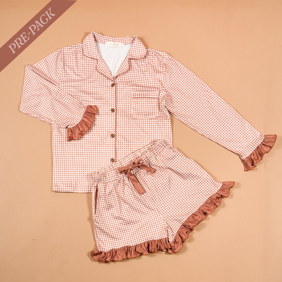 Picture of Sweet Dreams Pajama Shorts Set Pre-Pack-Maple Ging