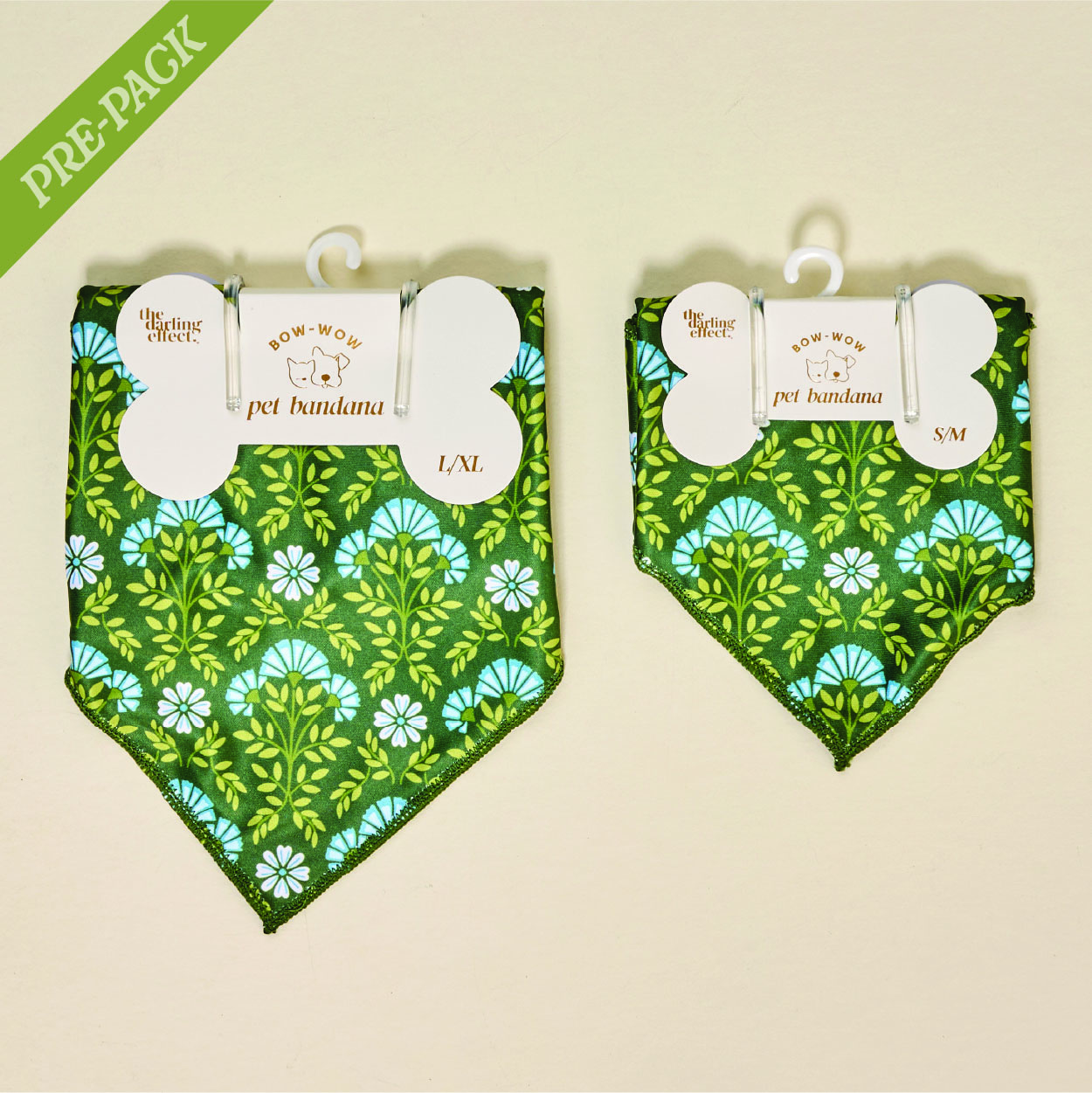 Picture of Bow-Wow Pet Bandana Pre-Pack-Everbloom Forest Gree