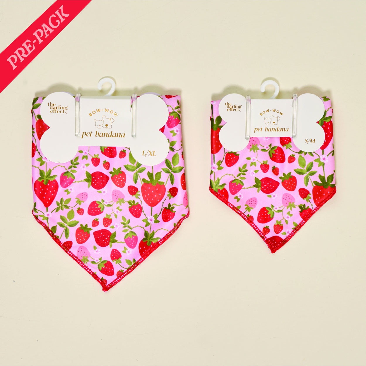 Picture of Bow-Wow Pet Bandana Pre-Pack-Strawberry Fields