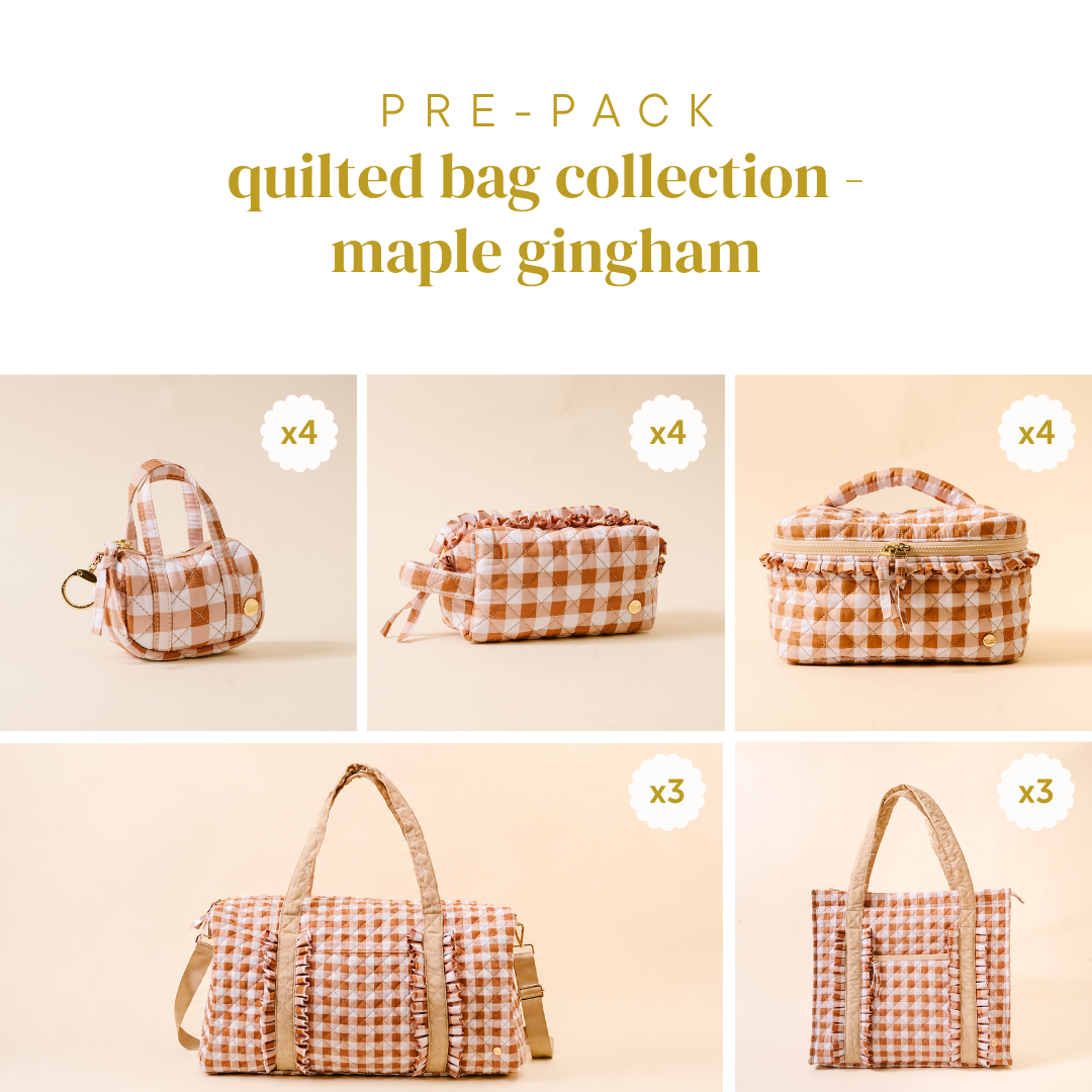 Picture of Quilted Bag Collection Pre-Pack-Maple Gingham