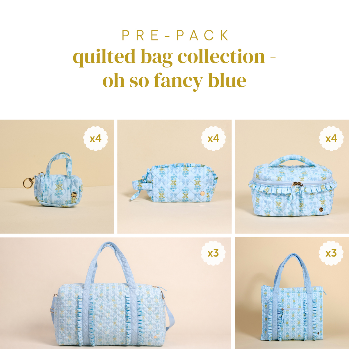 Picture of Quilted Bag Collection Pre-Pack-Oh So Fancy Blue