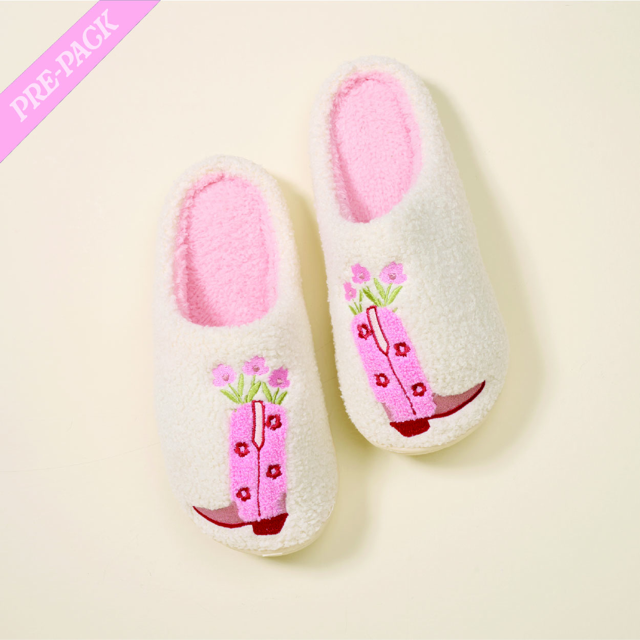 Picture of Fuzzy Slippers Pre-Pack-Cowgirl Boots