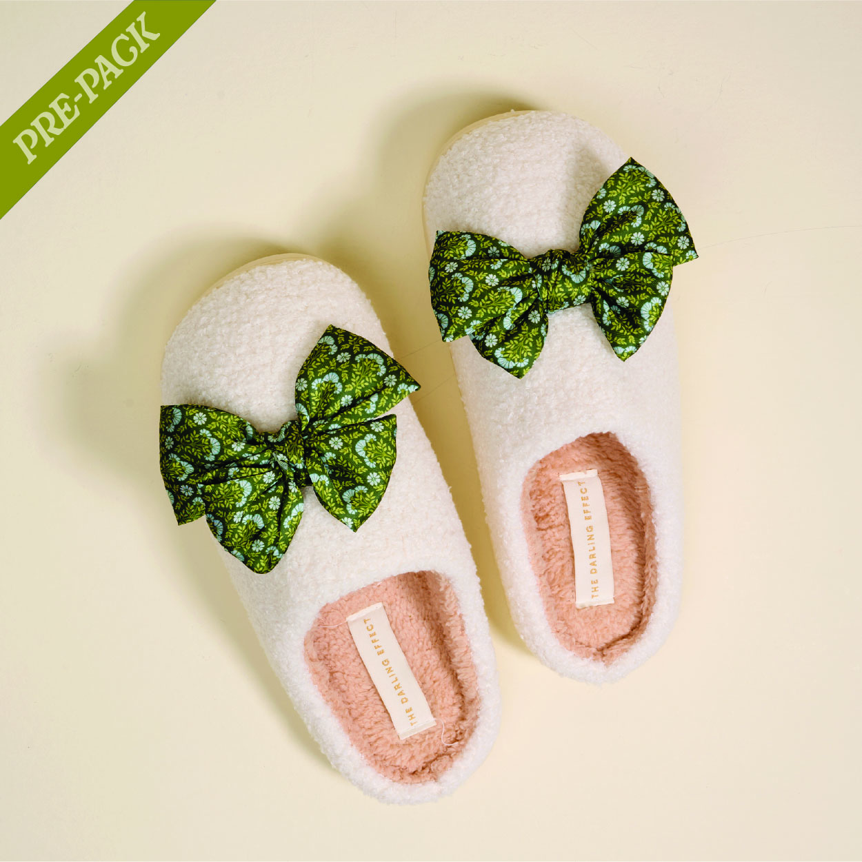 Picture of Fuzzy Slippers Pre-Pack-Betty Bow Everbloom Forest