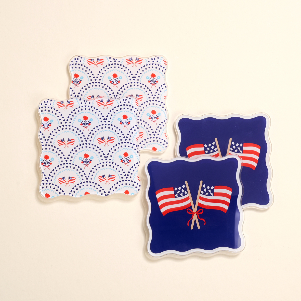 Picture of Table Talk Acrylic Coaster Set-All-American Darlin