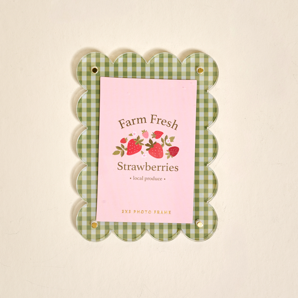 Picture of Mini Acrylic Picture Frame Magnet-Farm Fresh Straw