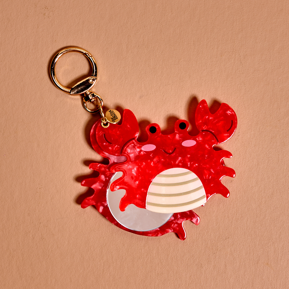 Picture of Mini Mirror Bag Charm-Crab