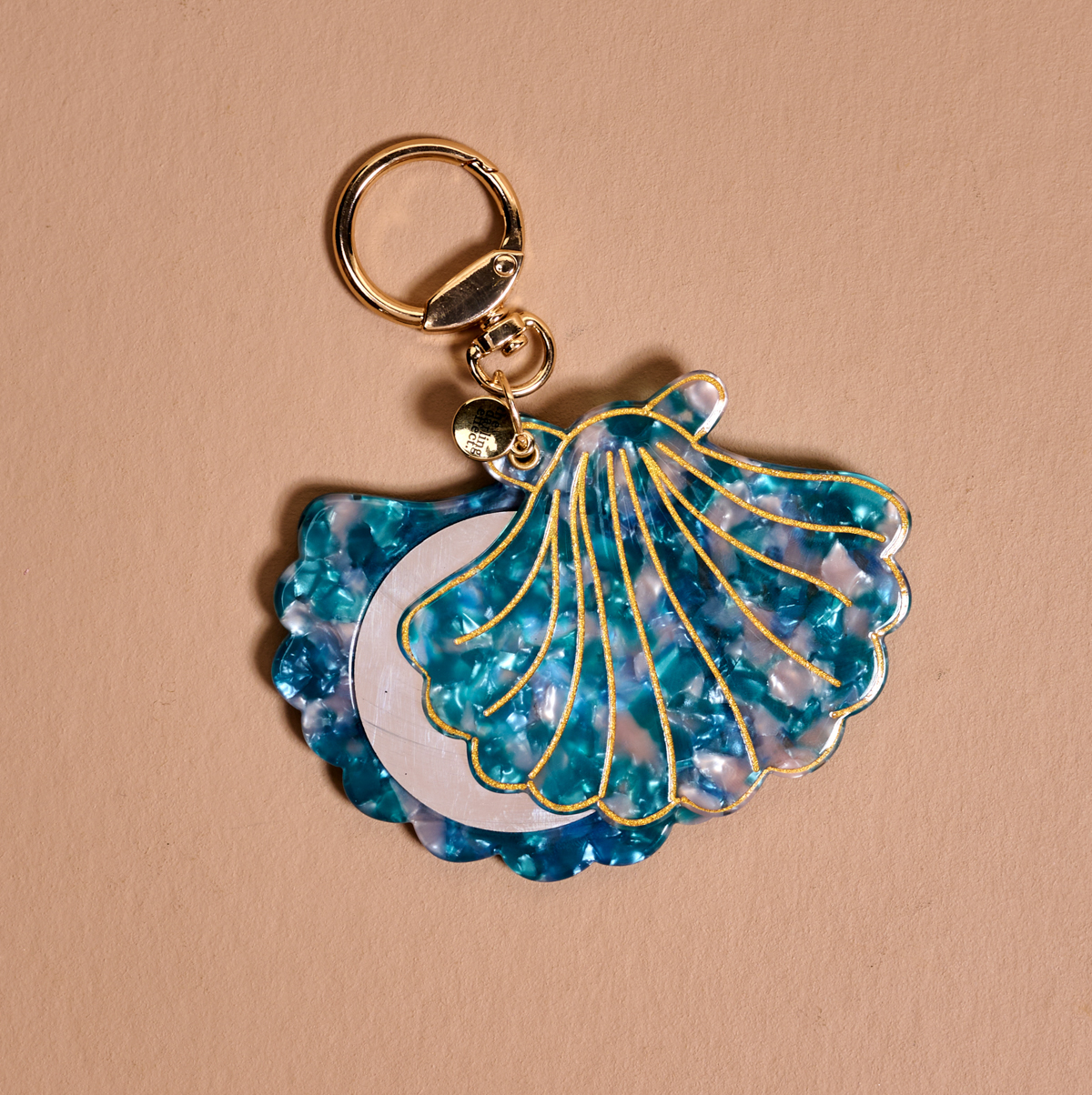 Picture of Mini Mirror Bag Charm-Seashell