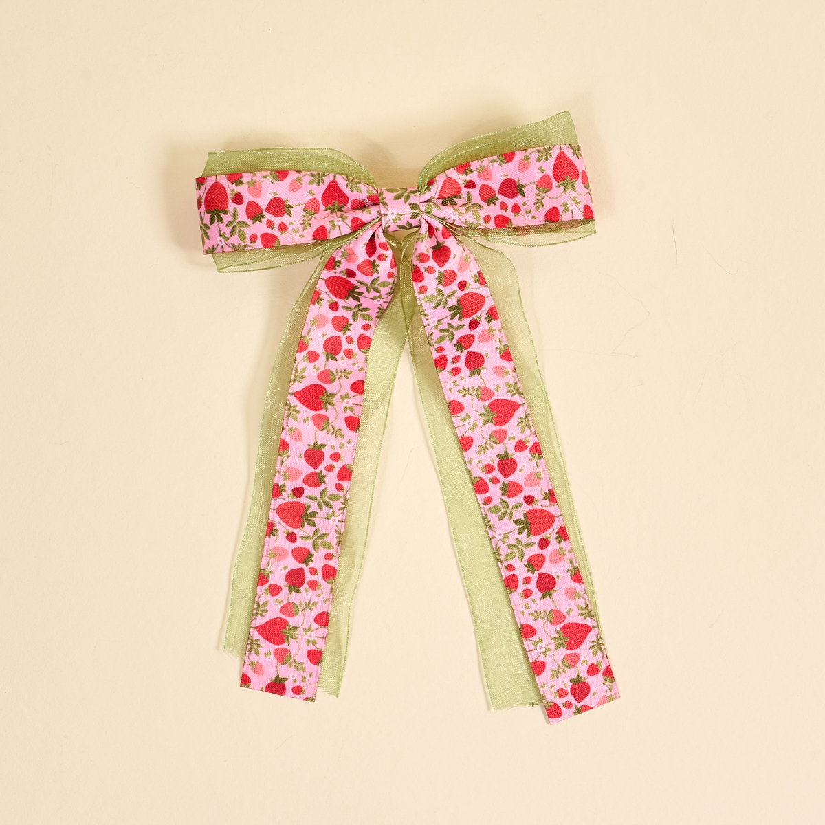 Picture of Lovely Layered Hair Bow-Strawberry Fields