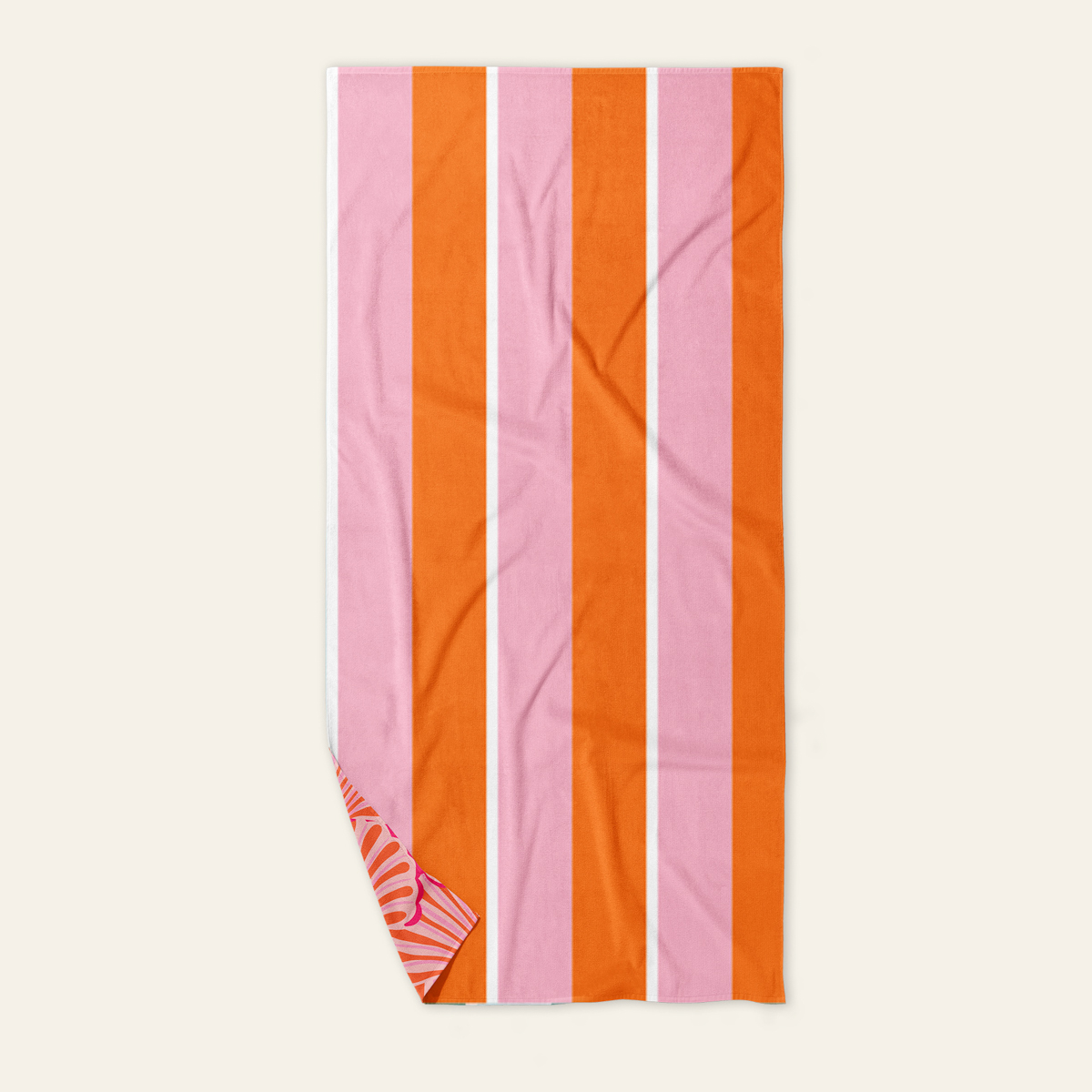 Picture of XL Quick-Dry Beach Towel-Sicily Stripes Pink