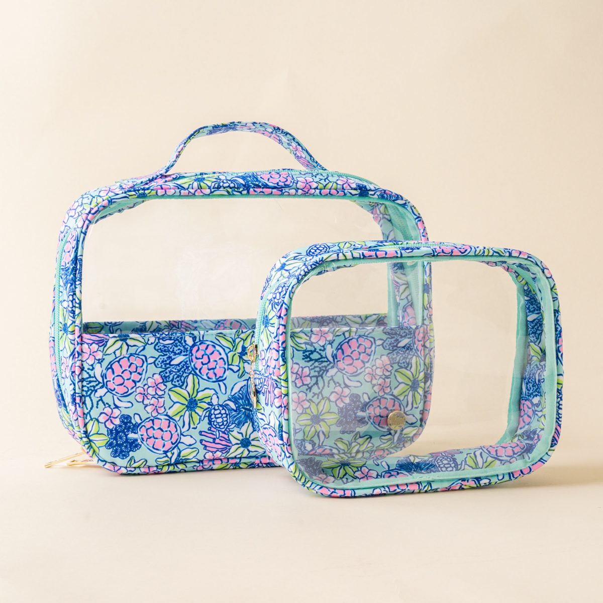 Picture of Clearly Chic Cosmetic Bag Set-Coastal Cove