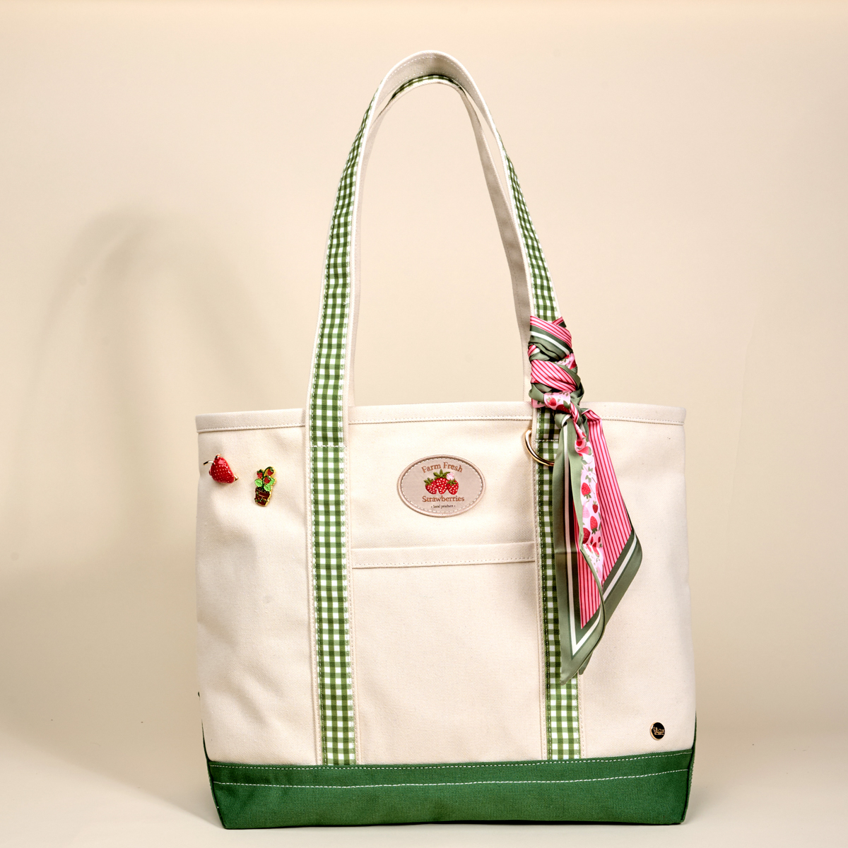 Picture of The Darling Canvas Tote Bag-Strawberry Fields