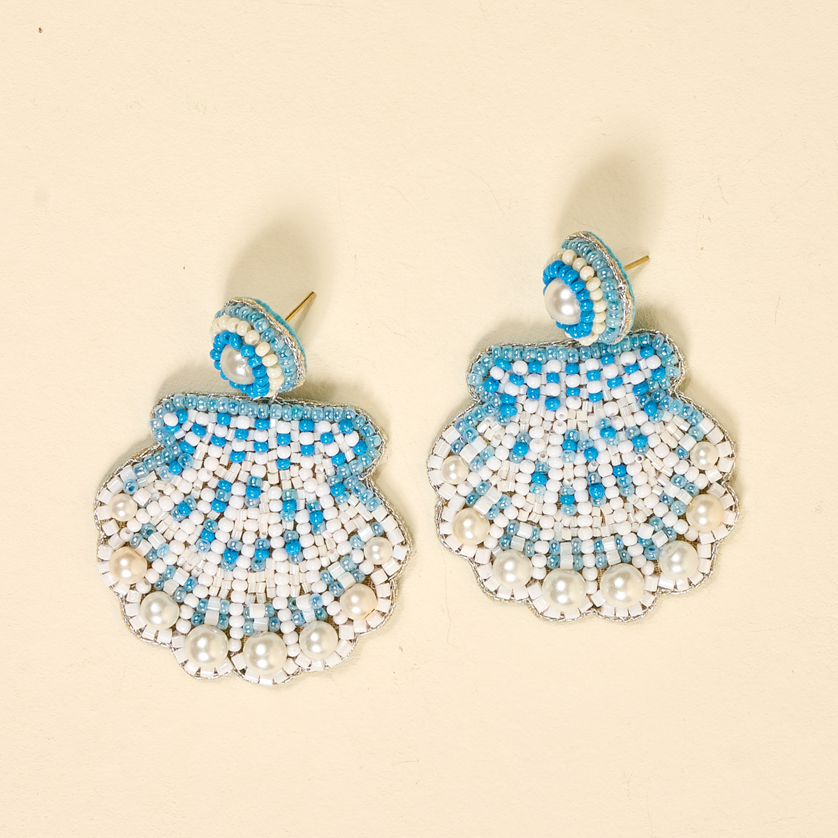 Picture of Beaded Earrings-Seashell