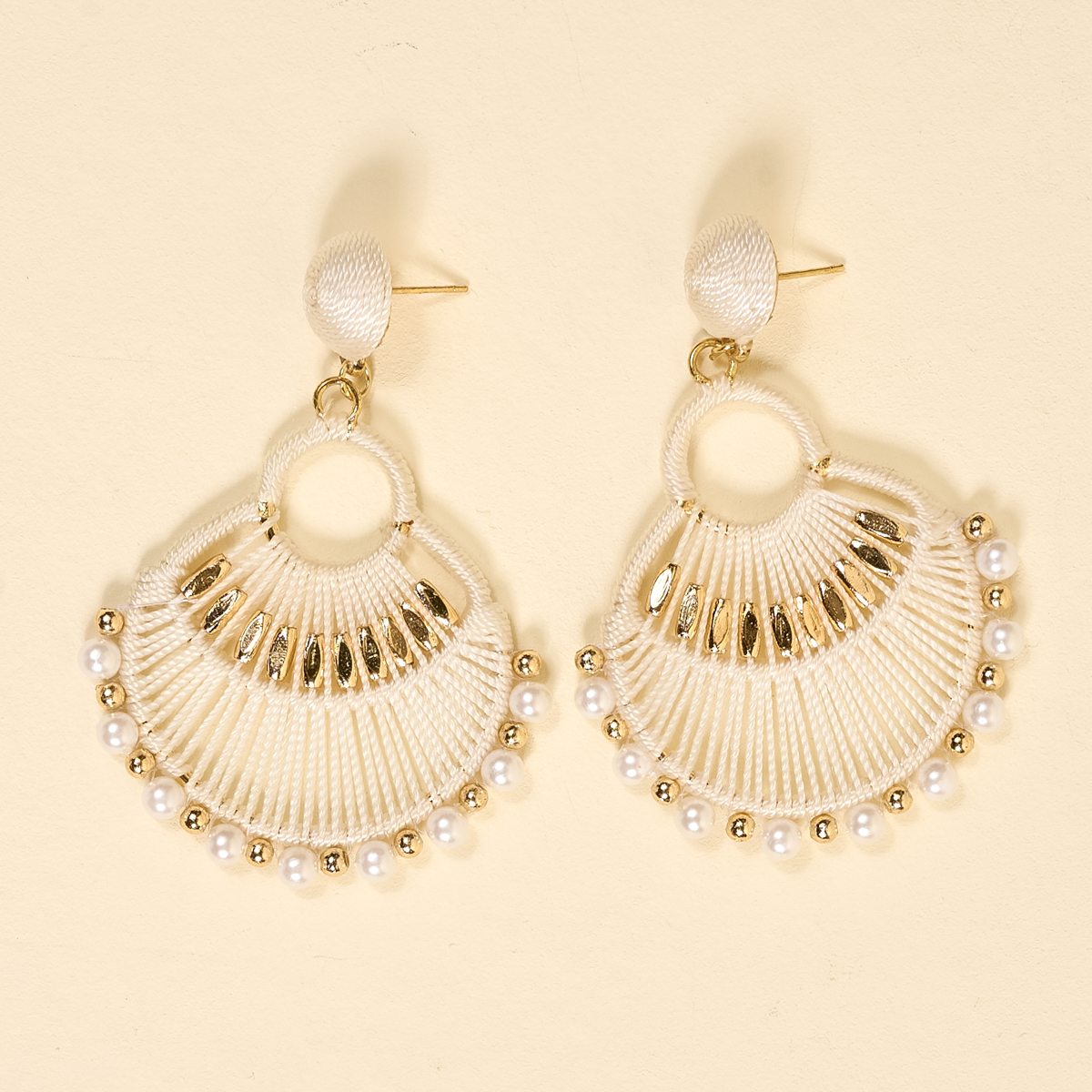 Picture of Paloma Drop Earrings-White