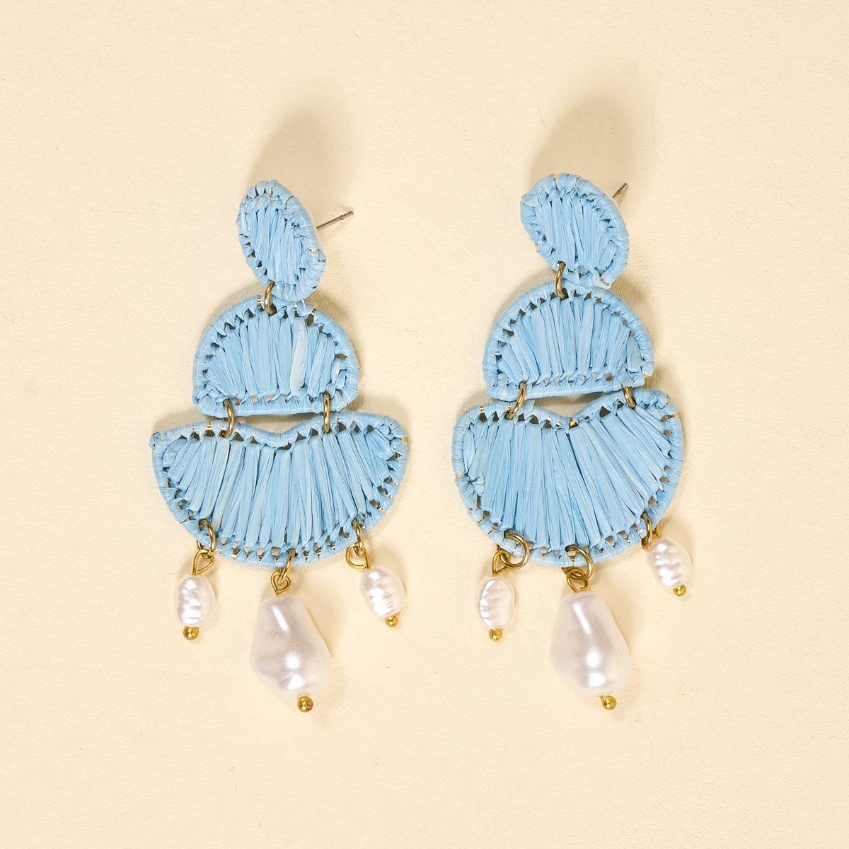 Picture of Pearl Affair Earrings-Blue