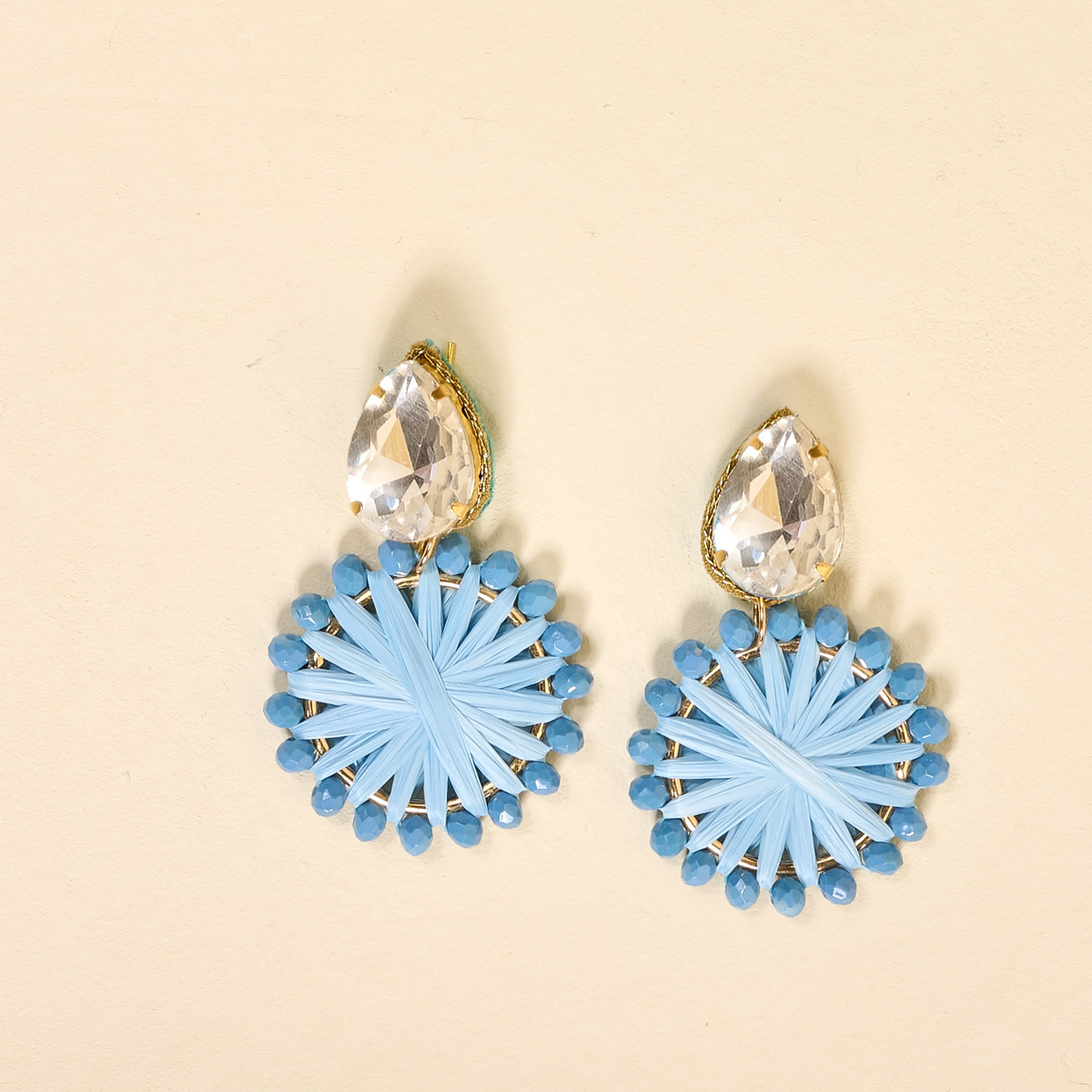 Picture of Radiant Gem Earrings-Periwinkle