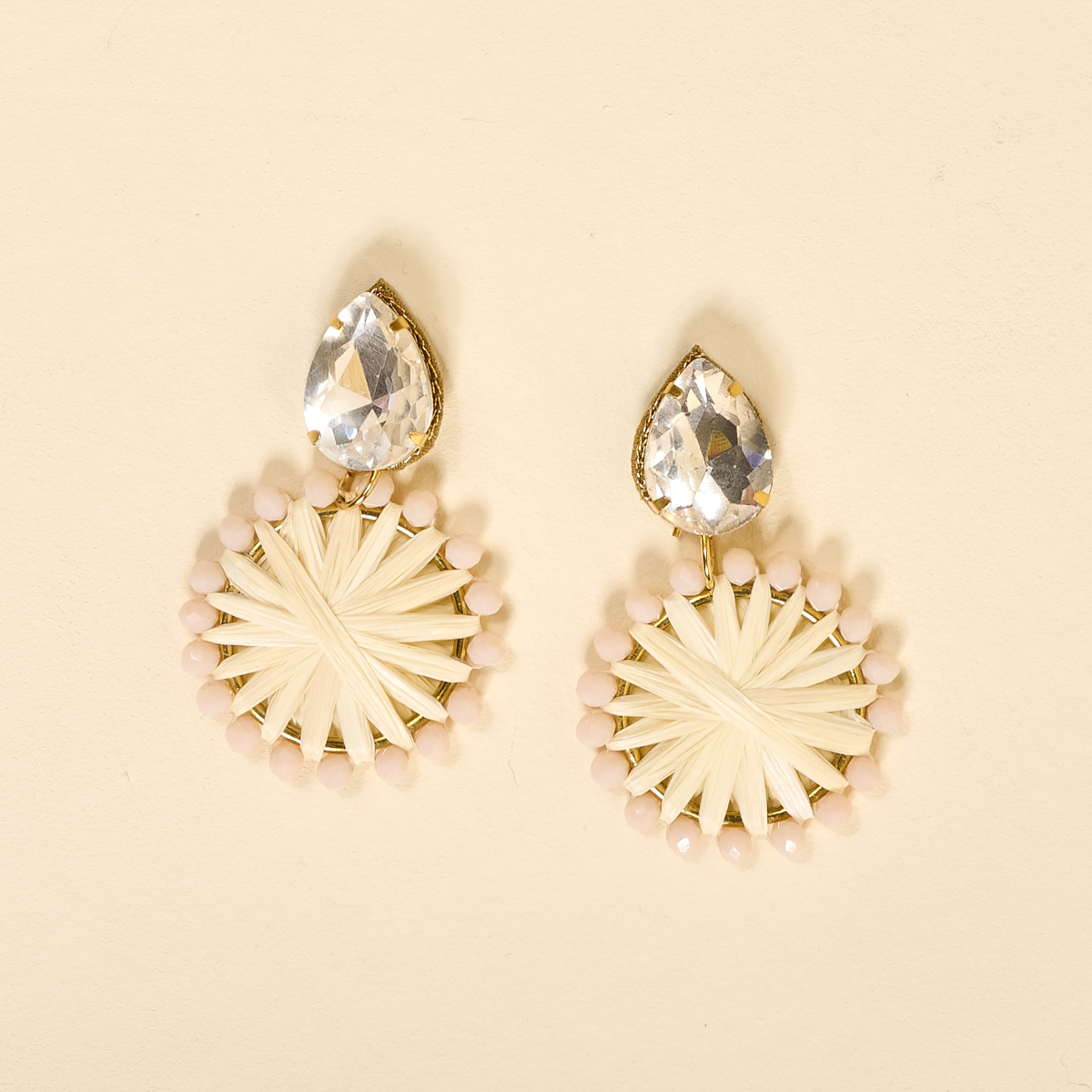 Picture of Radiant Gem Earrings-White