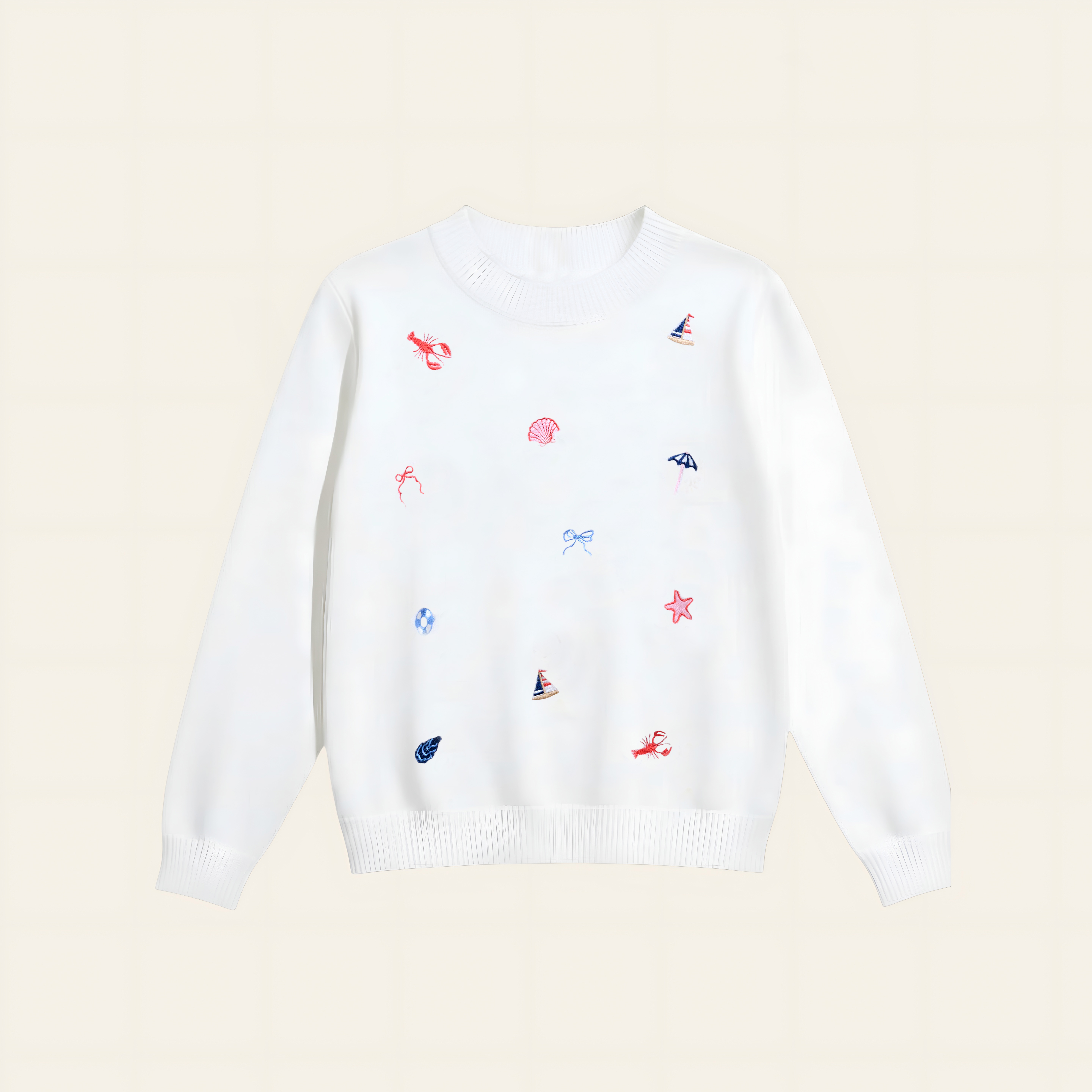 Picture of Refined Knit Sweater-M-Seaside Haven