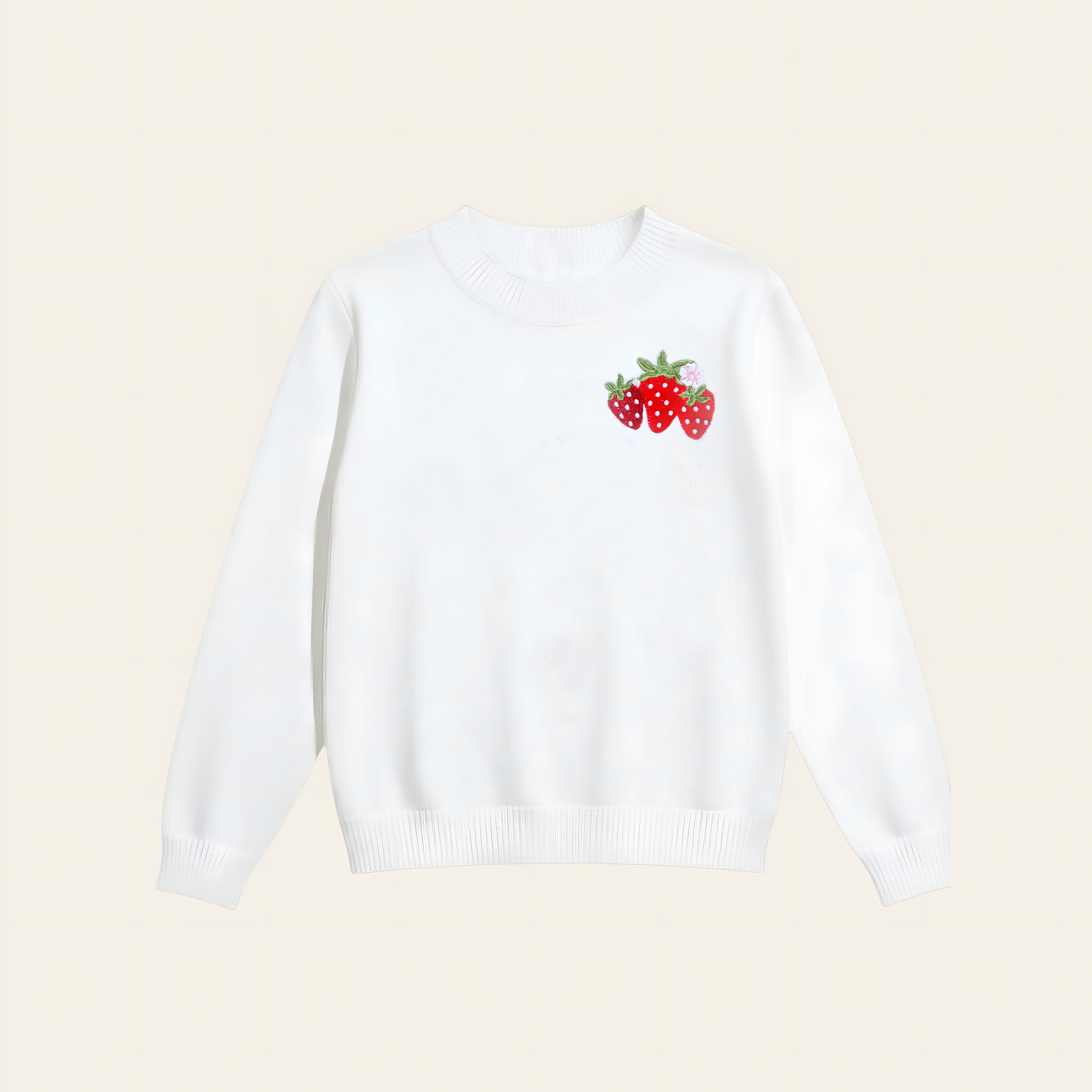 Picture of Refined Knit Sweater-S-Strawberry Patch