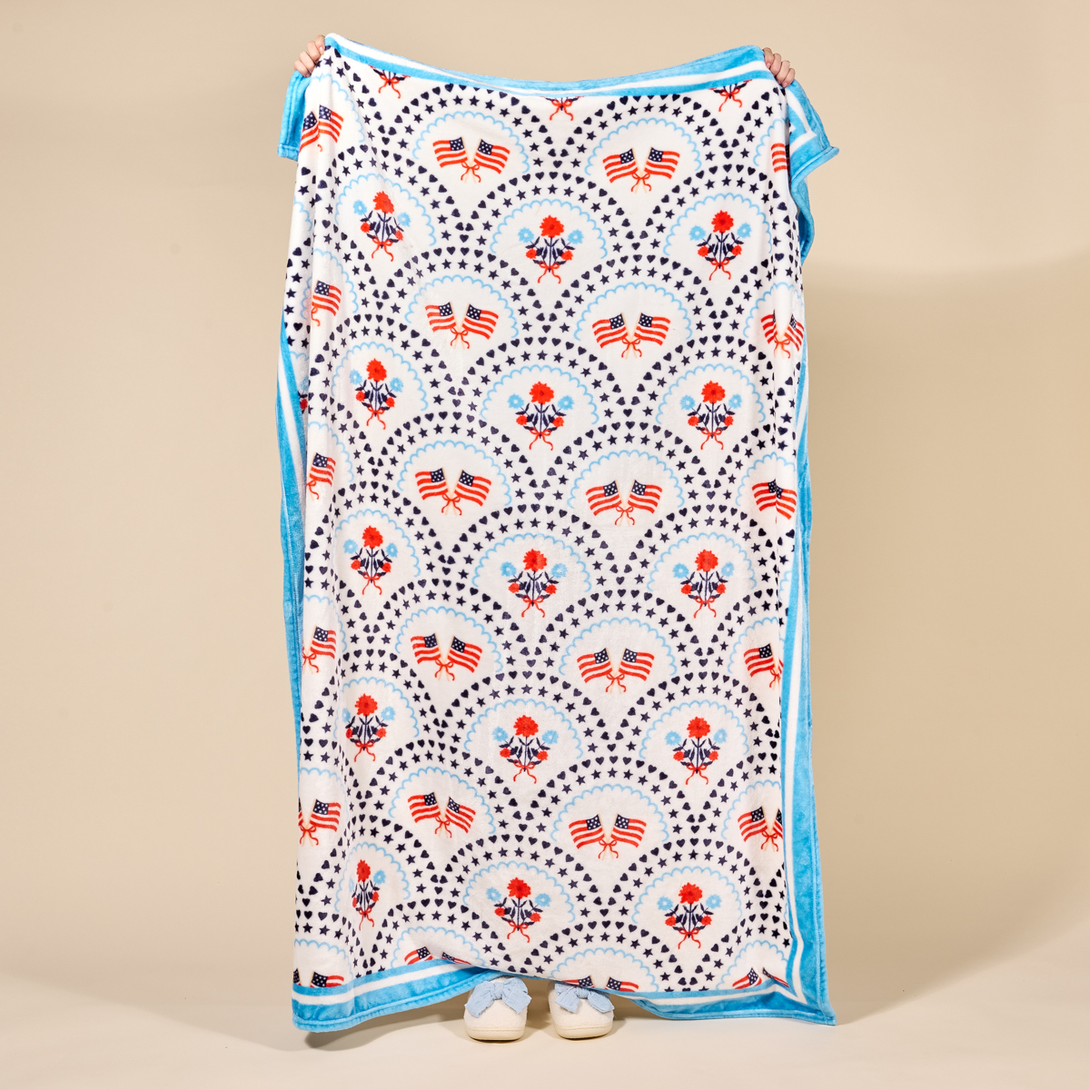Picture of Snuggle Up Plush Blanket-All-American Darling