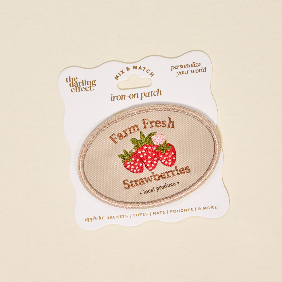 Picture of Mix & Match Iron-On Patch-Farm Fresh Strawberries