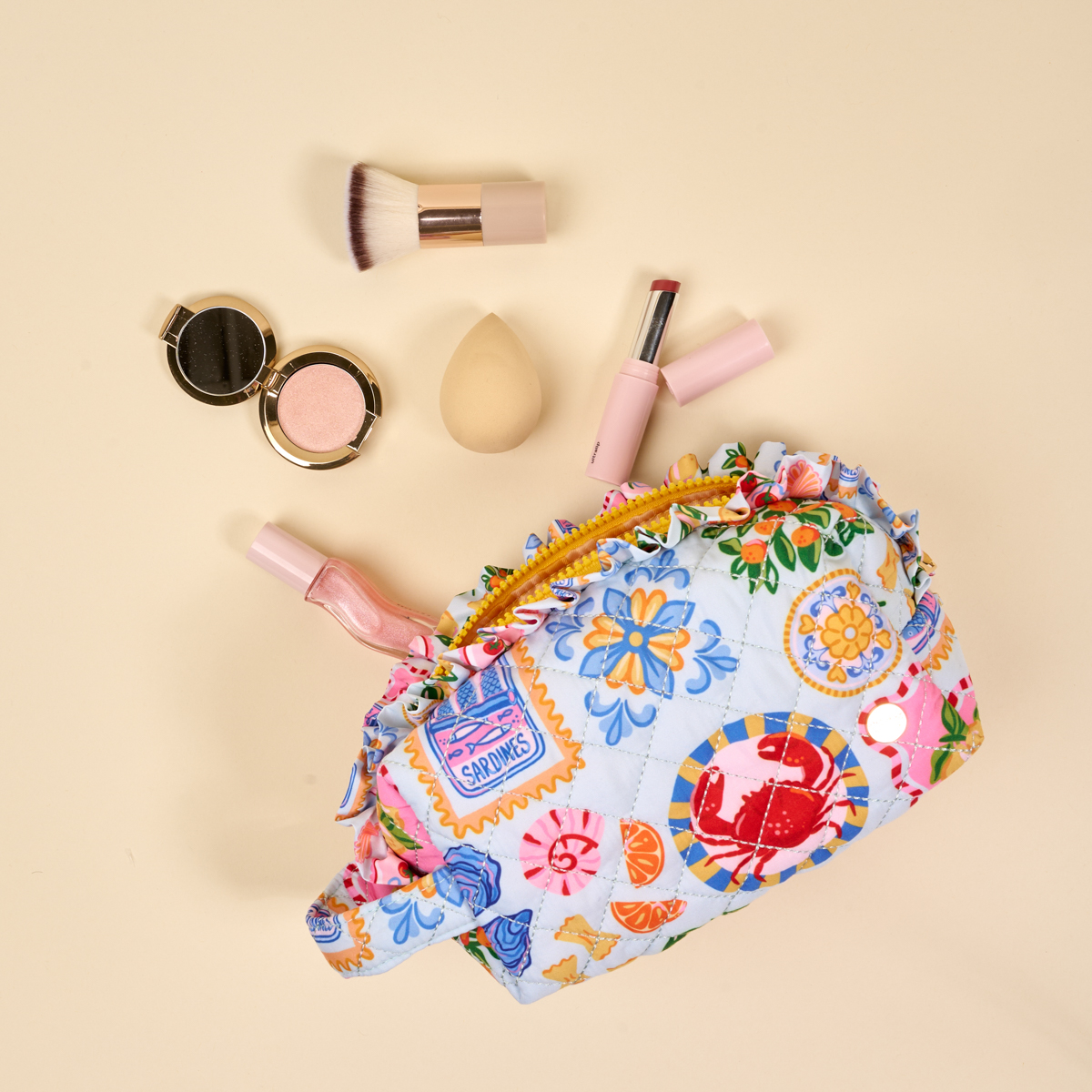 Picture of Essentials Quilted Cosmetic Pouch-Ciao Bella