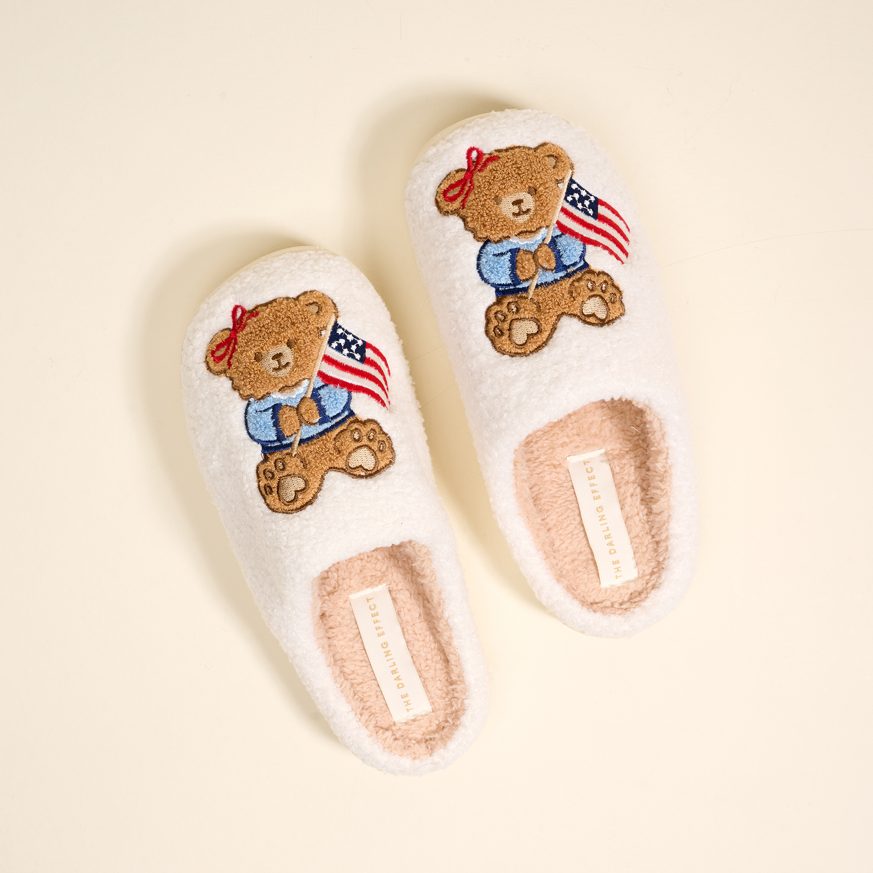 Picture of Fuzzy Slippers-Star Spangled Bear M/L