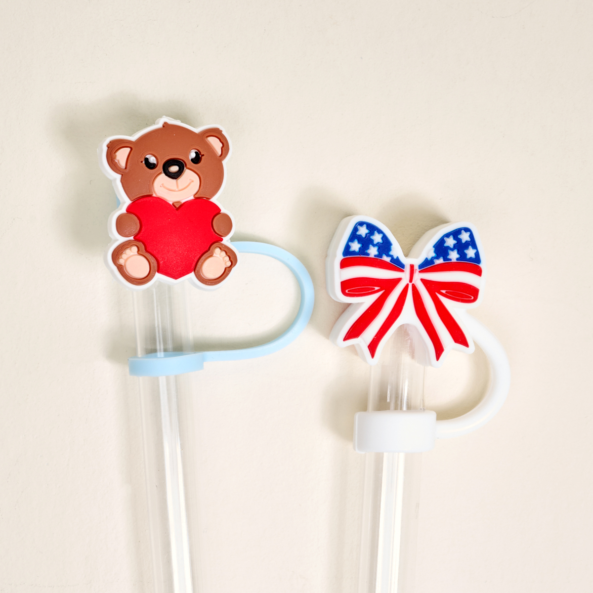 Picture of Straw Topper Set-Star Spangled Bear