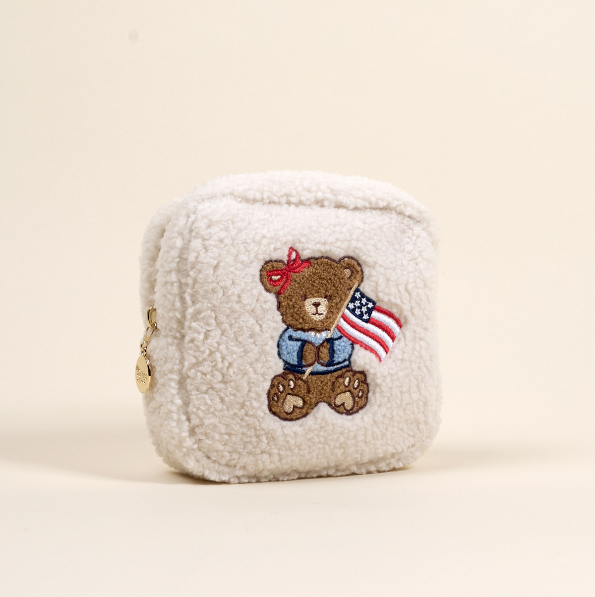 Picture of Teddy Pouch-Square Star Spangled Bear
