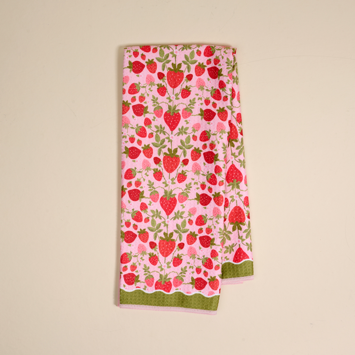 Picture of Waffle Tea Towel-Strawberry Fields