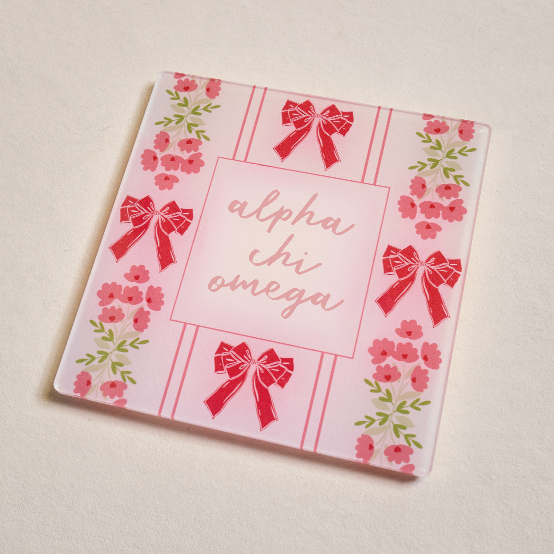 Picture of Sorority Acrylic Coaster-Alpha Chi Omega