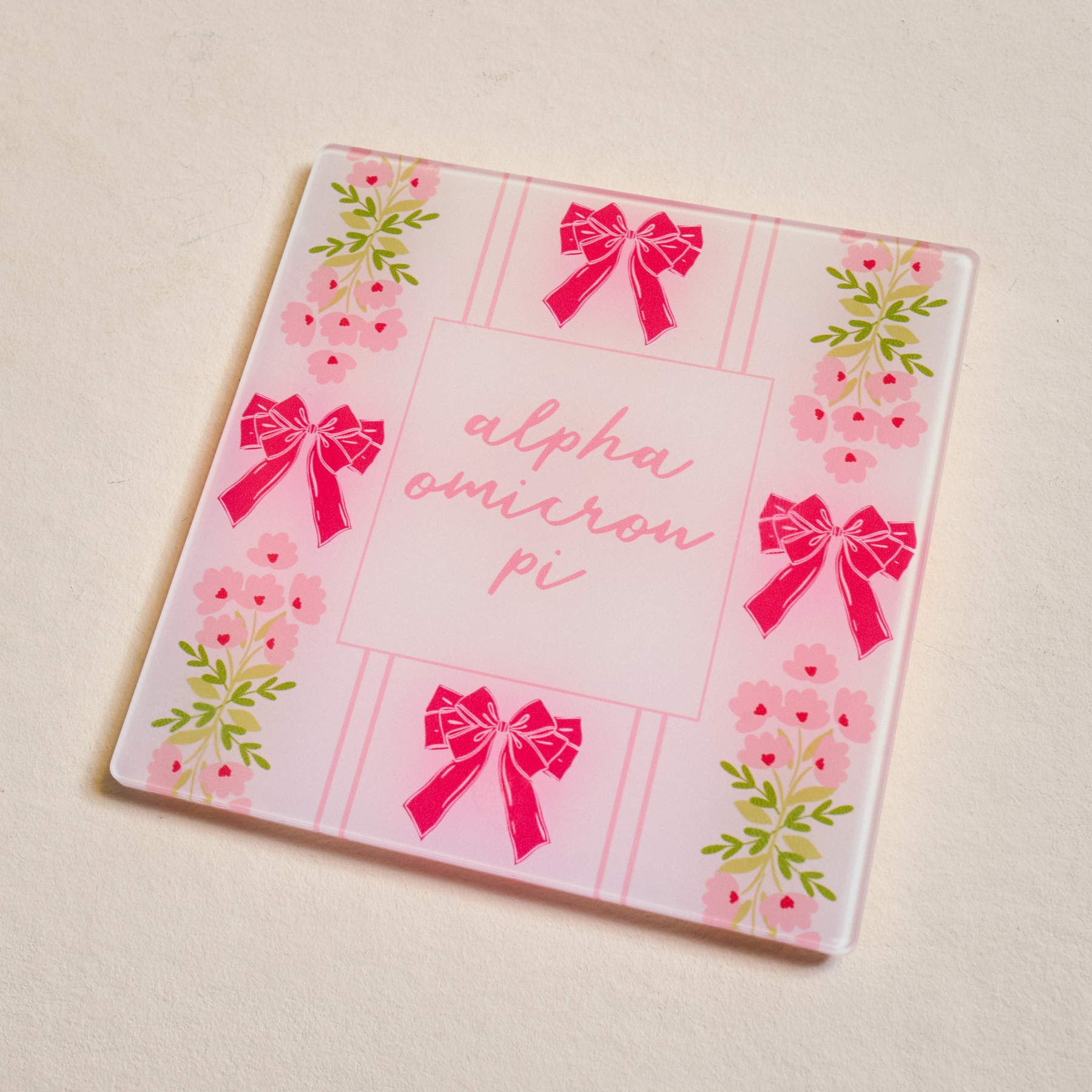 Picture of Sorority Acrylic Coaster-Alpha Omicron Pi