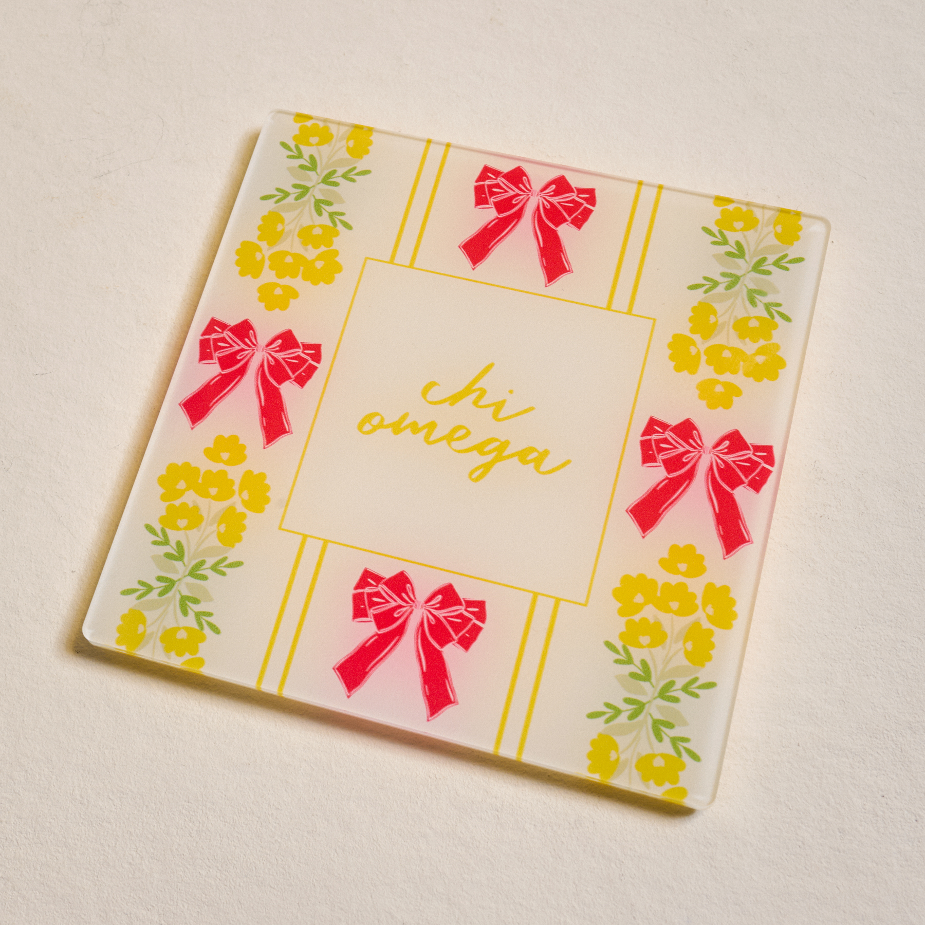 Picture of Sorority Acrylic Coaster-Chi Omega