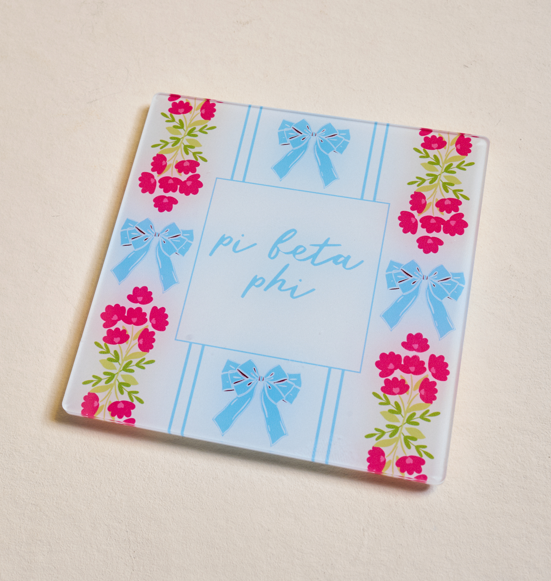 Picture of Sorority Acrylic Coaster-Pi Beta Phi