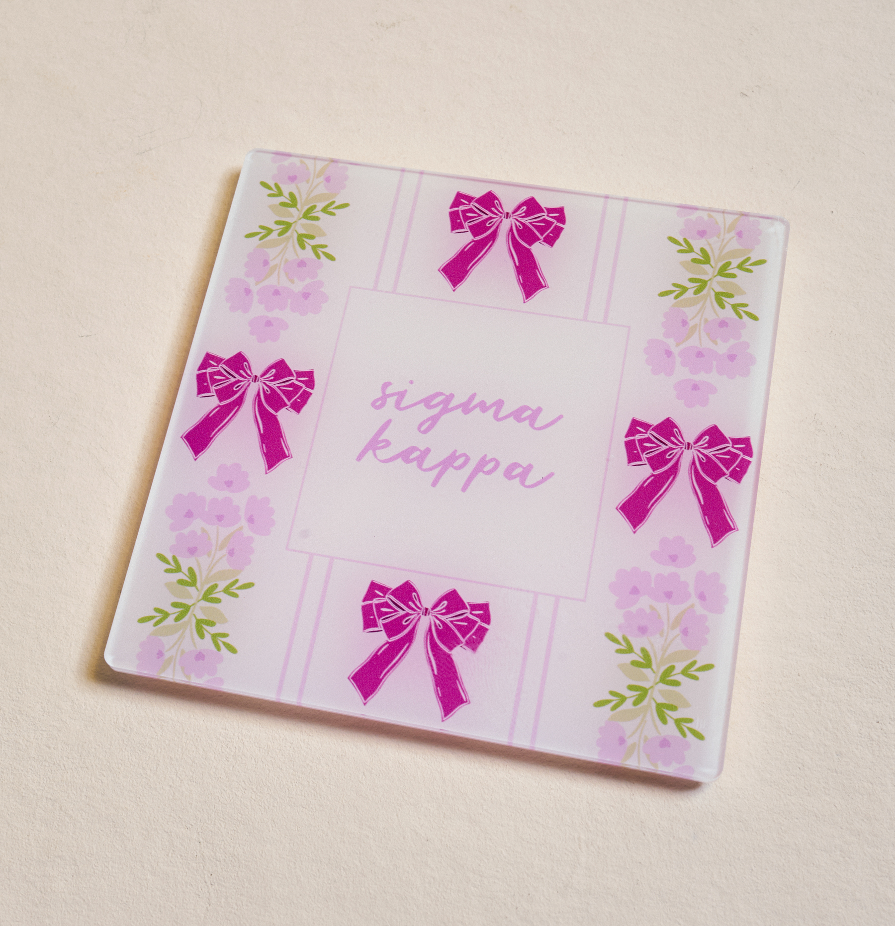 Picture of Sorority Acrylic Coaster-Sigma Kappa