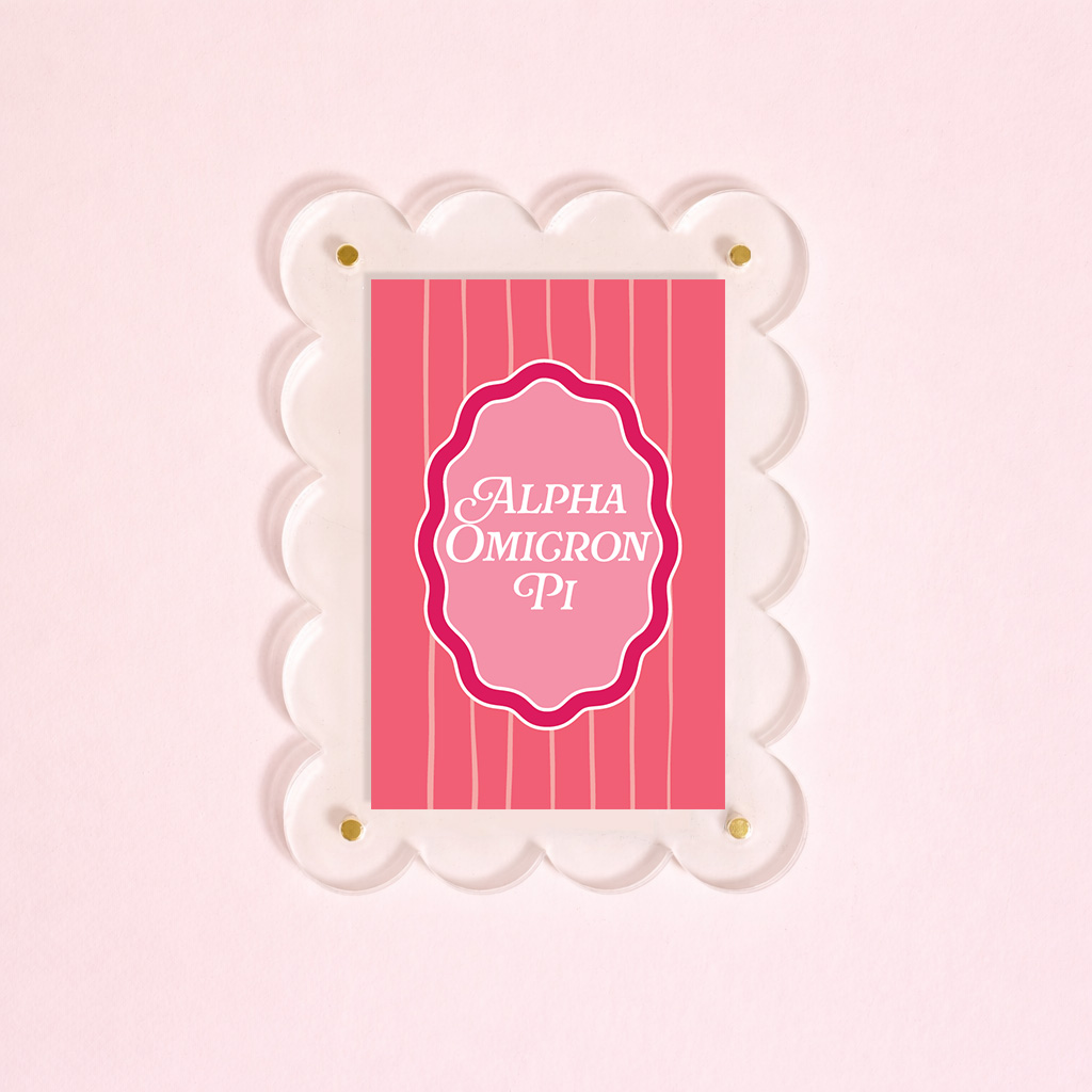 Picture of Sorority Mini Acrylic Picture Frame Magnet-Alpha O