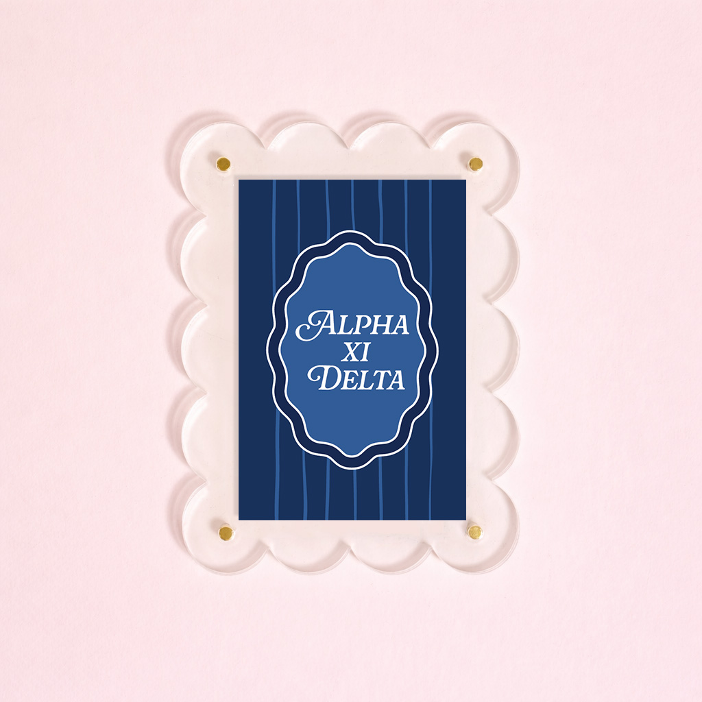 Picture of Sorority Mini Acrylic Picture Frame Magnet-Alpha X