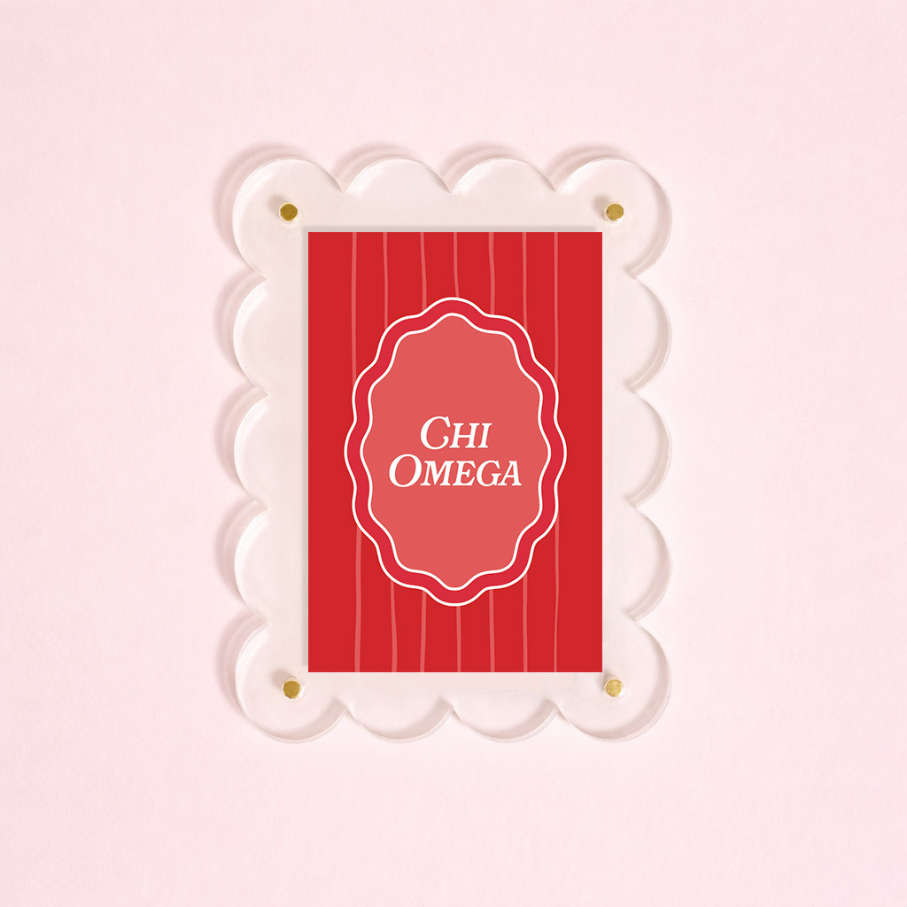 Picture of Sorority Mini Acrylic Picture Frame Magnet-Chi Ome